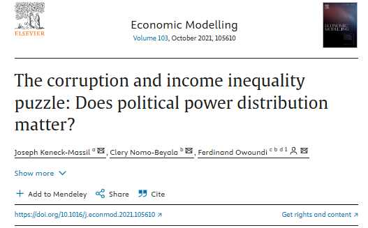 Le paradoxe de la corruption et des inégalités de revenus : La répartition du pouvoir politique a-t-elle une importance ?