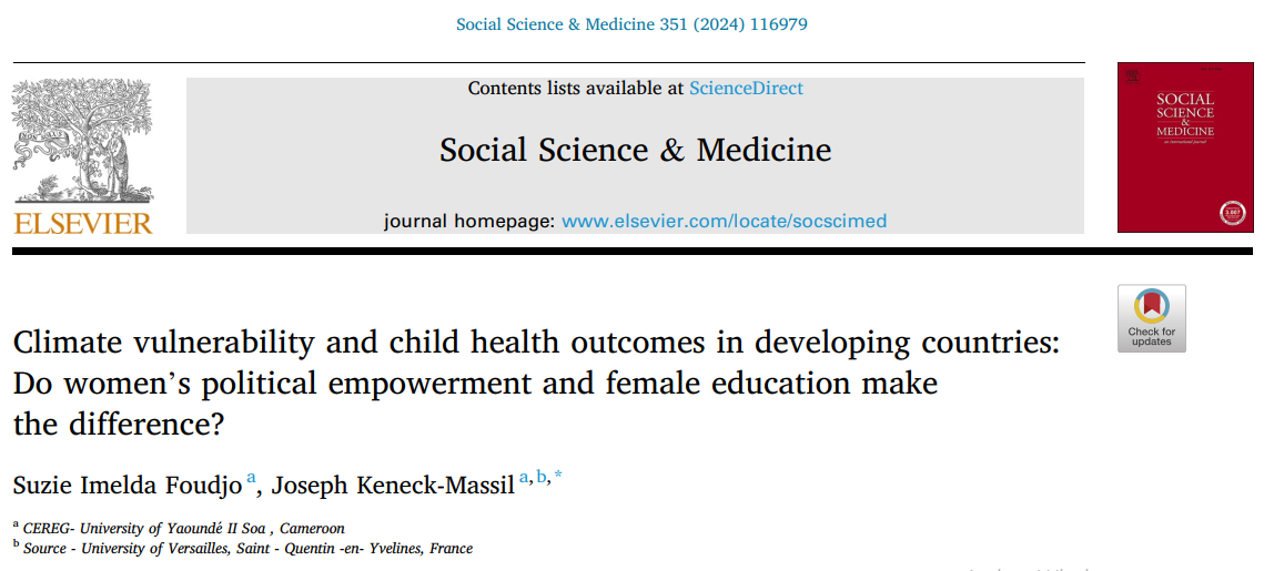 Vulnérabilité climatique et santé infantile dans les pays en développement : L’autonomisation politique des femmes et l’éducation des filles font-elles la différence ?