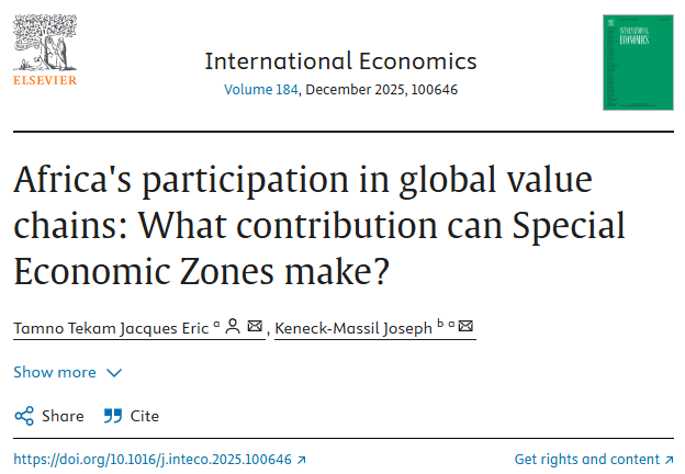 La participation de l’Afrique aux chaînes de valeur mondiales : quelle contribution peuvent apporter les zones économiques spéciales ?