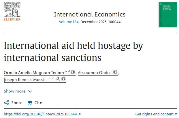L’aide internationale prise en otage par les sanctions internationales