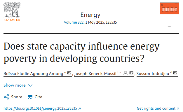 La capacité de l’État influence-t-elle la précarité énergétique dans les pays en développement ?
