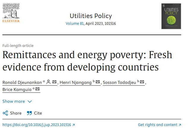 Envois de fonds et précarité énergétique : nouvelles preuves provenant des pays en développement