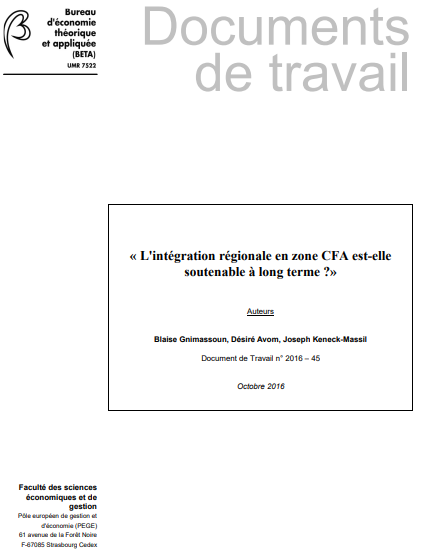 L’intégration régionale dans la zone CFA est-elle durable ?